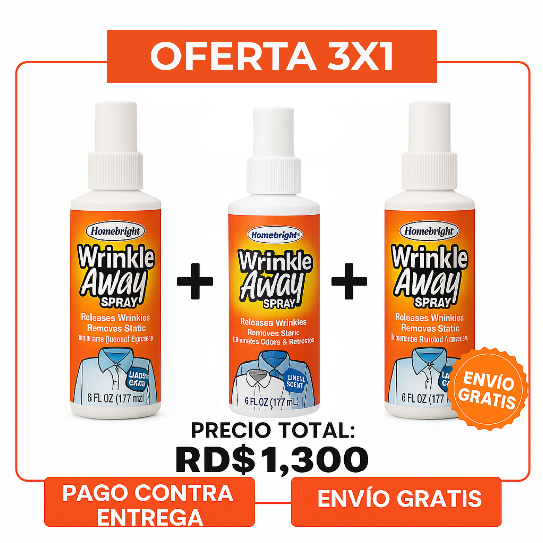 Spray Antirrugas para la ropa (3 und)