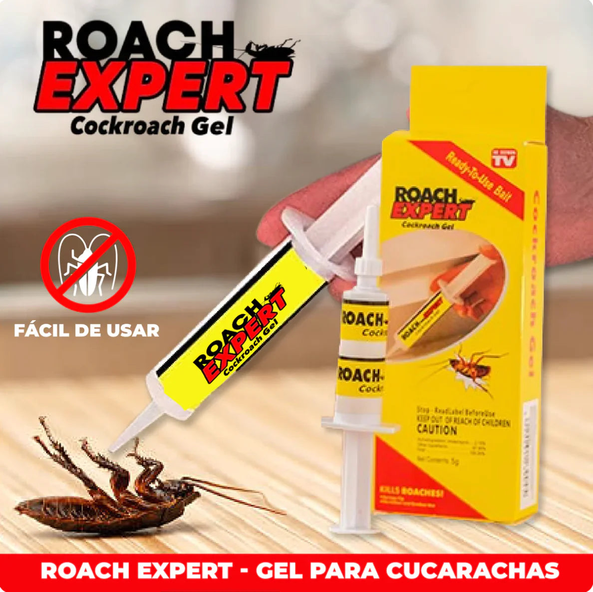 ROACH EXPERT - GEL EXTERMINADOR DE CUCARACHAS