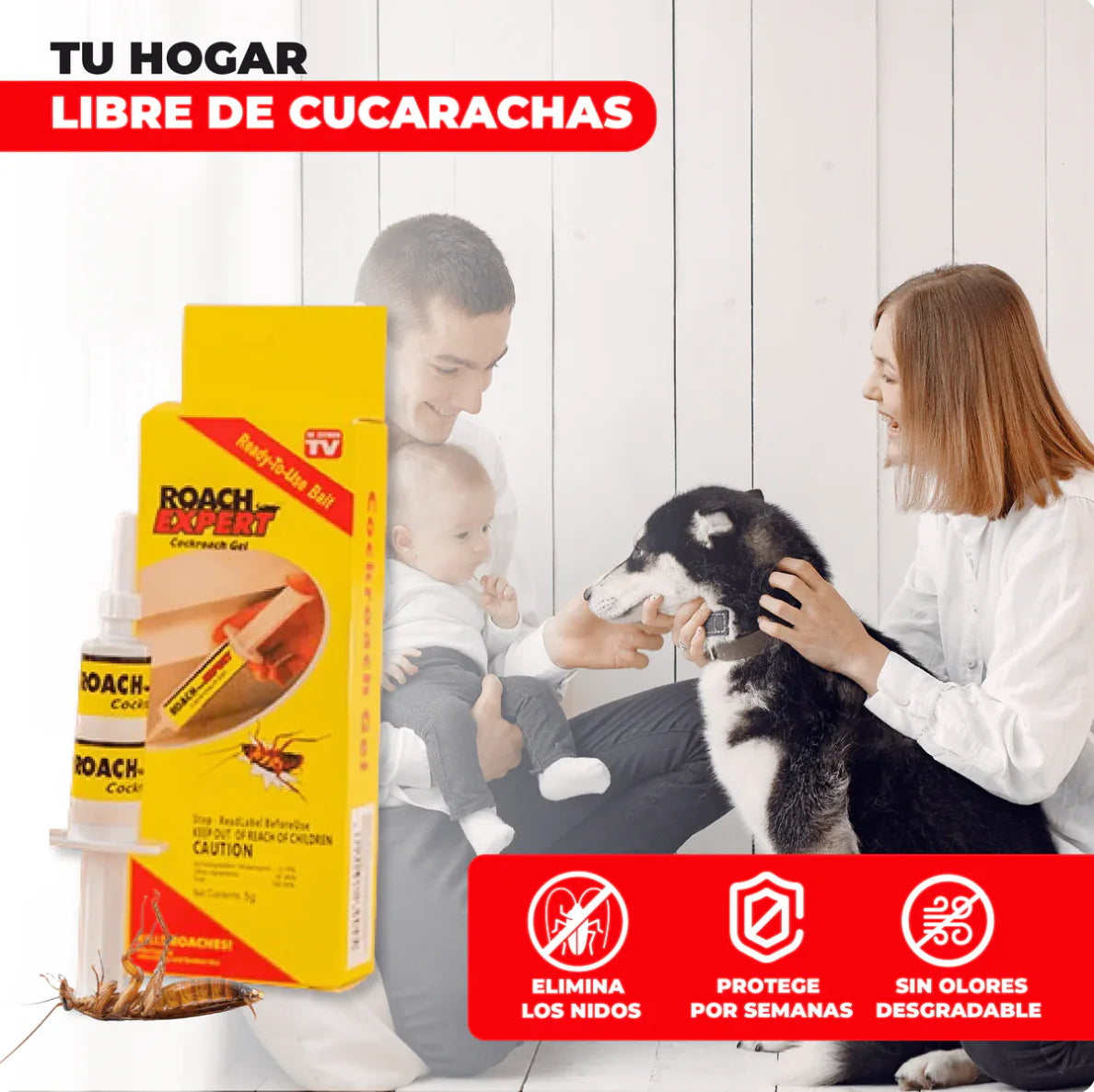ROACH EXPERT - GEL EXTERMINADOR DE CUCARACHAS
