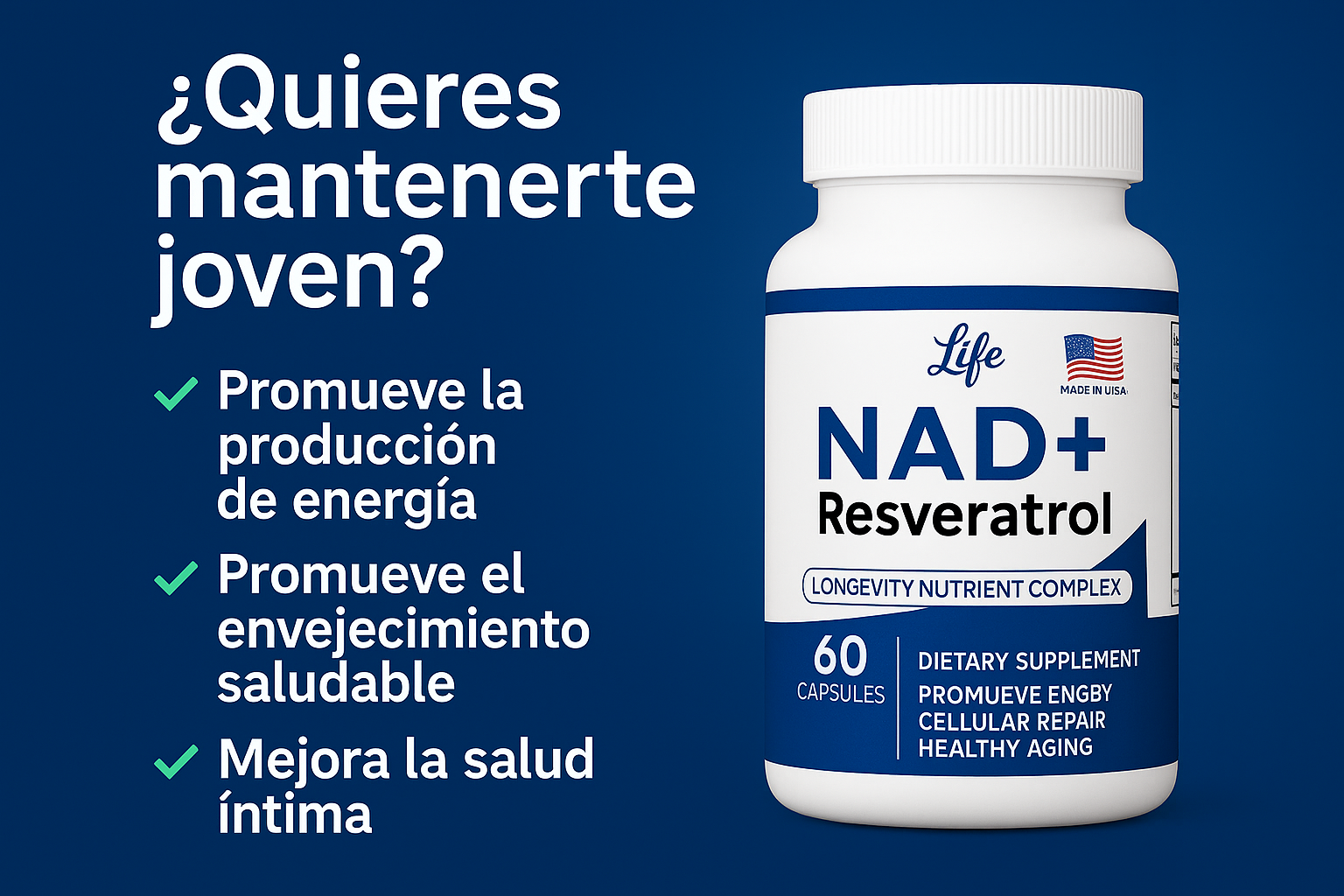 Imagen NAD+ Resveratrol formato Instagram