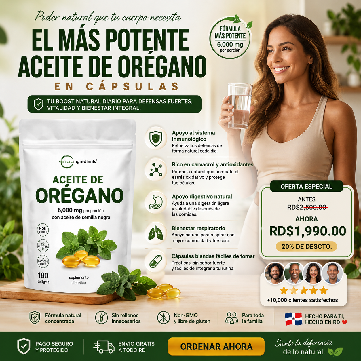 Aceite de orégano 180 capsulas