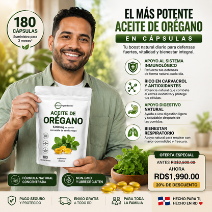 Aceite de orégano 180 capsulas
