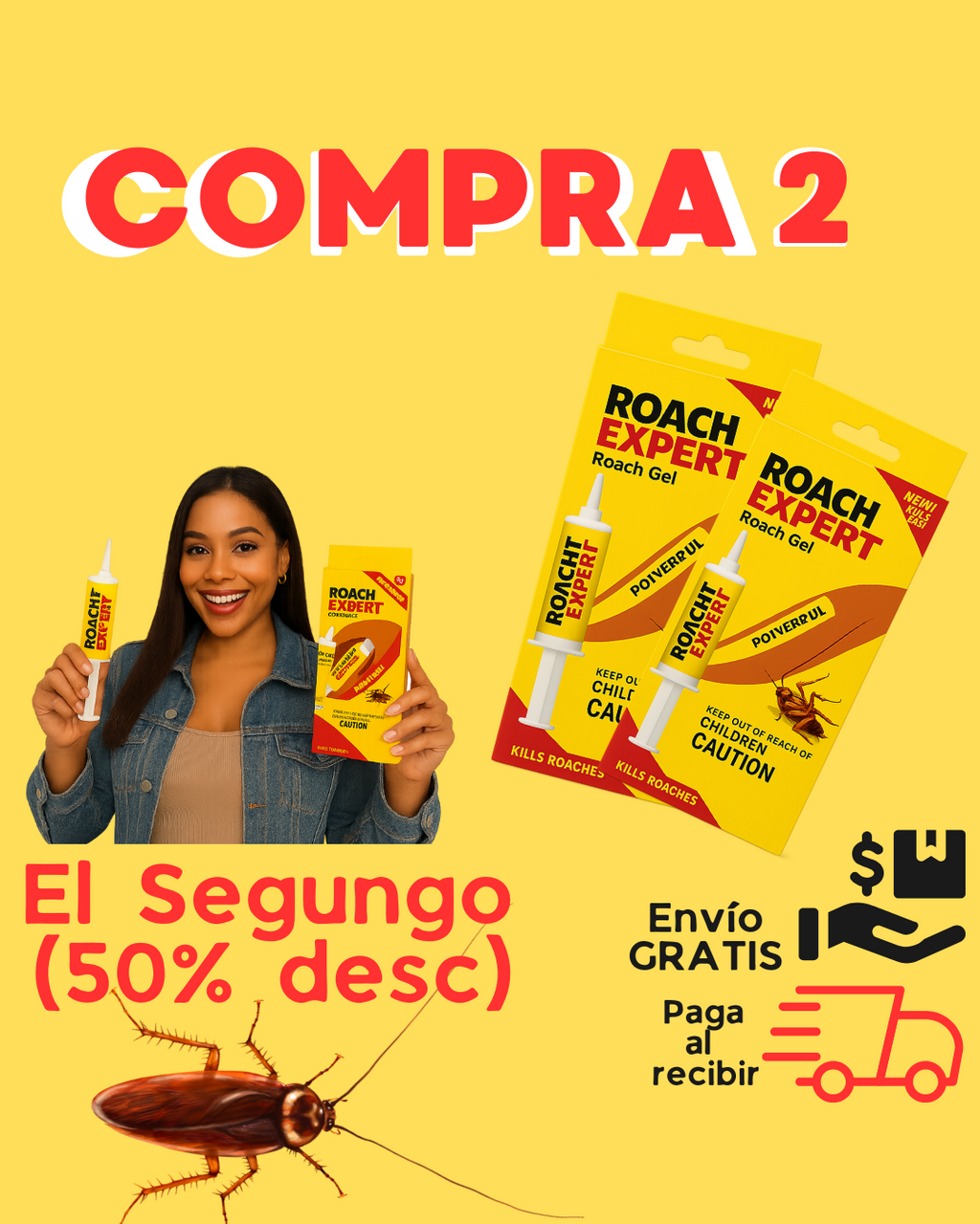 ROACH EXPERT - GEL EXTERMINADOR DE CUCARACHAS