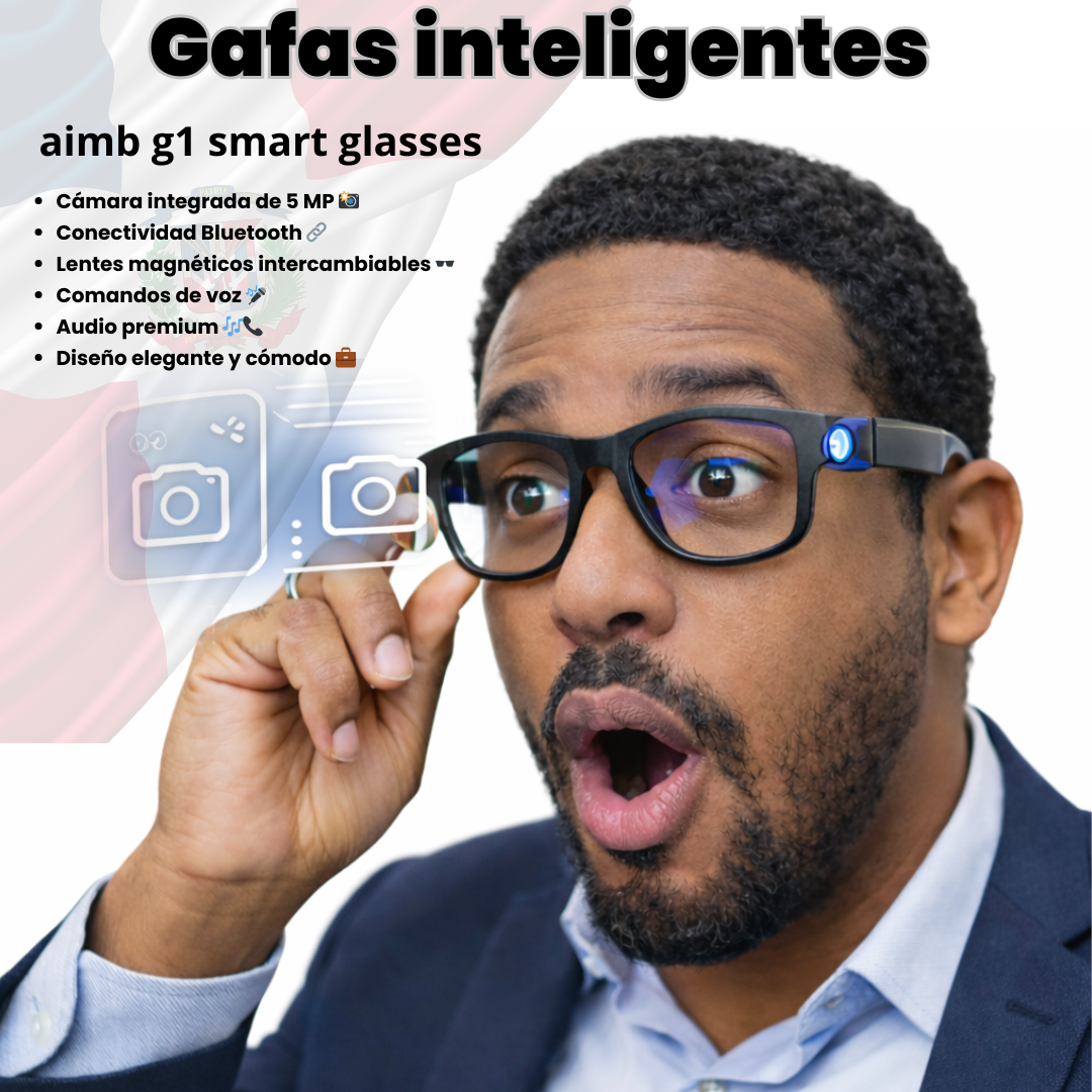 GAFAS INTELIGENTES CON VIDEO CÁMARA, LLAMADAS, MÚSICA Y BLUETOOTH