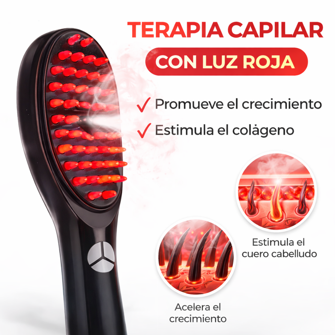 Cepillo LED anti caída y crecimiento del cabello