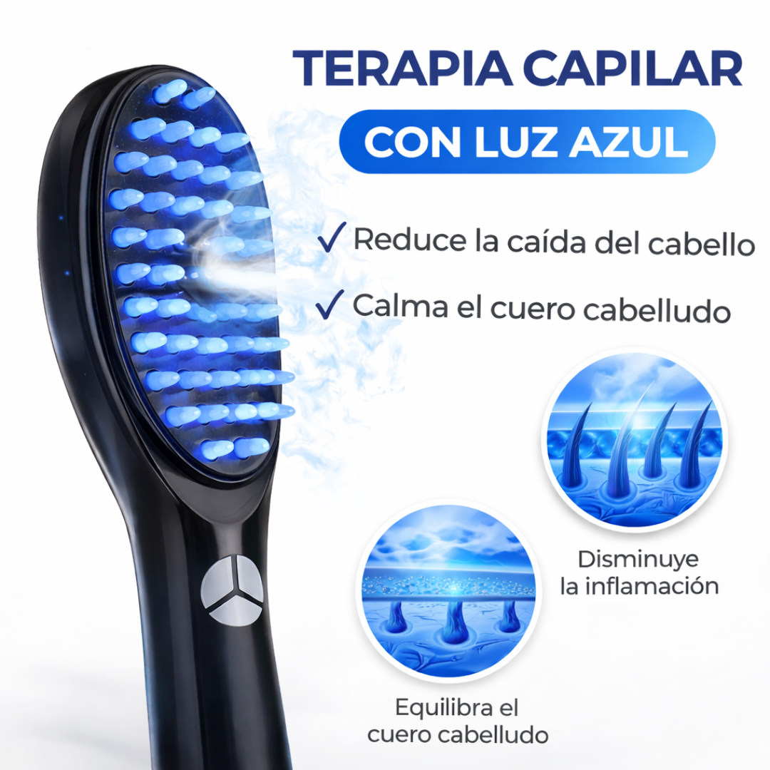 Cepillo LED anti caída y crecimiento del cabello