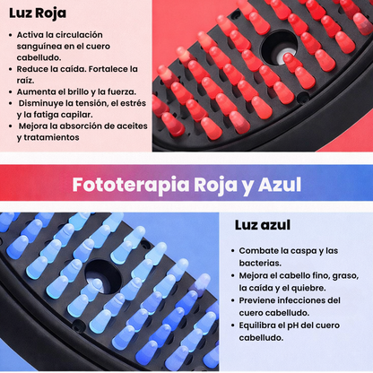 Cepillo LED anti caída y crecimiento del cabello