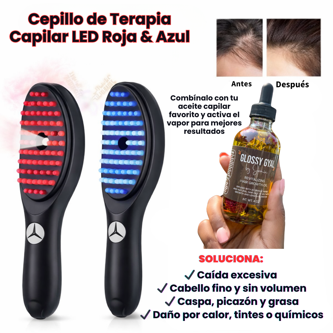 Cepillo LED anti caída y crecimiento del cabello